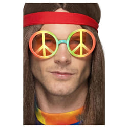 Smiffys Unisex Adult Hippie Peace Symbol Costume Sunglasses