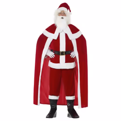 Smiffys Mens Deluxe Santa Claus Costume Set - XL, Red