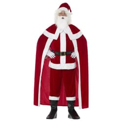 Smiffys Mens Deluxe Santa Claus Costume Set - L, Red