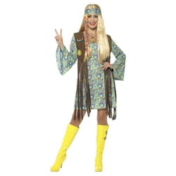 Smiffys Womens/Ladies 60s Hippie Costume Set - L, Multicoloured