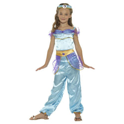 Smiffys Girls Arabian Princess Costume Set - 7-9 Years, Blue/Purple/Gold