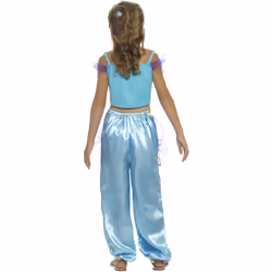 Smiffys Girls Arabian Princess Costume Set - 7-9 Years, Blue/Purple/Gold