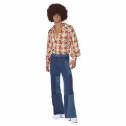 Smiffys Mens 70s Retro Costume Set - XL R, Multicoloured