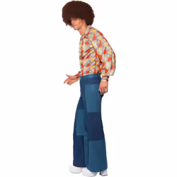 Smiffys Mens 70s Retro Costume Set - XL R, Multicoloured