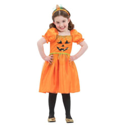 Smiffys Girls Pumpkin Halloween Costume Set - 4-6 Years, Orange