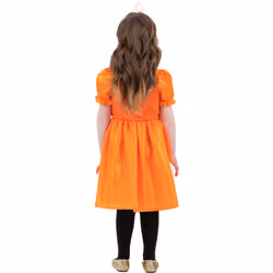 Smiffys Girls Pumpkin Halloween Costume Set - 4-6 Years, Orange