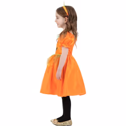 Smiffys Girls Pumpkin Halloween Costume Set - 4-6 Years, Orange