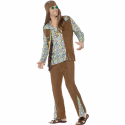 Smiffys Mens 60s Hippie Costume Set