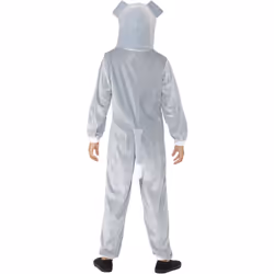 Smiffys Childrens/Kids Dog Costume - 4-6 Years, Grey/White