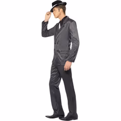 Smiffys Mens Gangster Pinstripe Costume - M R, Black
