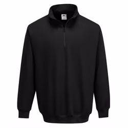 Portwest Mens Sorrento Zip Neck Sweatshirt - S, Black