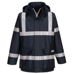 Portwest Mens Bizflame Rain Anti-Static Jacket - XXL, Navy