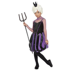 Smiffys Girls Evil Sea Witch Costume - 7-9 Years, Black/Purple