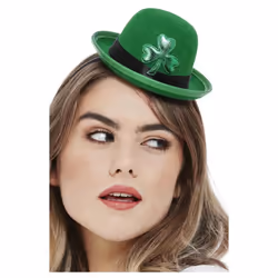 Smiffys Womens/Ladies Mini Felt St Patricks Day Bowler Hat