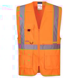 Portwest Mens Executive Pocket Hi-Vis Vest - XXL, Orange