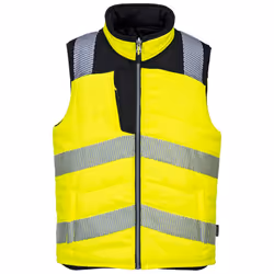 Portwest Mens PW3 Hi-Vis Reversible Body Warmer - XXL, Yellow/Black