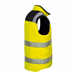 Portwest Mens PW3 Hi-Vis Reversible Body Warmer - XXL, Yellow/Black