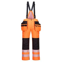 Portwest Mens PW3 Hi-Vis Work Trousers - 4XL, Orange/Black