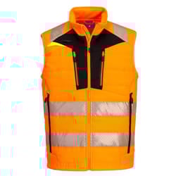 Portwest Mens DX4 Softshell Body Warmer - 4XL, Orange/Black
