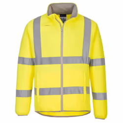 Portwest Mens Eco Friendly Hi-Vis Fleece Jacket - S, Yellow