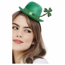 Smiffys Womens/Ladies Deluxe Mini St Patricks Day Bowler Hat