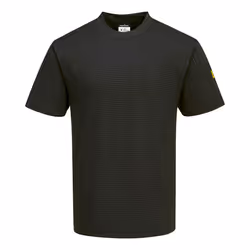 Portwest Mens Anti-Static T-Shirt - S, Black