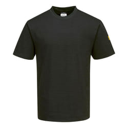 Portwest Mens Anti-Static T-Shirt - S, Black