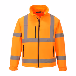 Portwest Mens Classic High-Vis Soft Shell Jacket - XXL, Orange