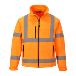 Portwest Mens Classic High-Vis Soft Shell Jacket - XXL, Orange