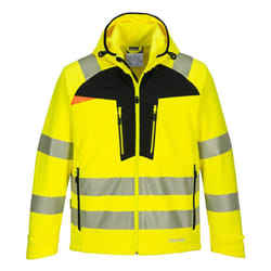 Portwest Mens DX4 Softshell Hi-Vis Jacket - XXL, Yellow/Black