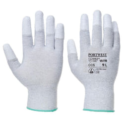 Portwest Unisex Adult VA198 PU Fingertip Grip Gloves - 10, Grey