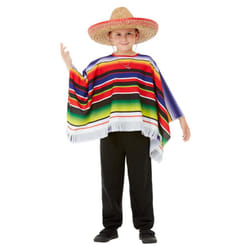 Smiffys Childrens/Kids Contrast Striped Poncho