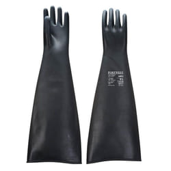 Portwest Unisex Adult A802 Heavyweight Natural Rubber Gauntlet - L, Black
