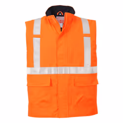 Portwest Mens Hi-Vis Bizflame Rain Anti-Static Safety Gilet - XXL, Orange