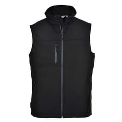 Portwest Mens Softshell Body Warmer - 3XL, Black