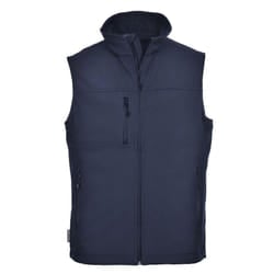 Portwest Mens Softshell Body Warmer - XS, Navy