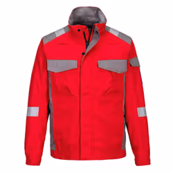 Portwest Mens Two Tone Bizflame Ultra Jacket - XXL, Red