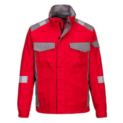 Portwest Mens Two Tone Bizflame Ultra Jacket - XXL, Red