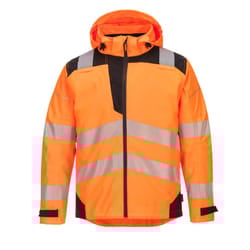 Portwest Mens PW3 Hi-Vis Safety Waterproof Jacket - 3XL, Orange/Black