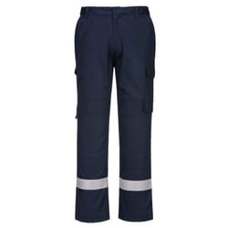 Portwest Mens Bizflame Plus Panelled Work Trousers - L, Navy