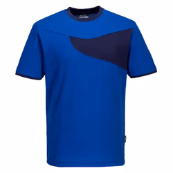 Portwest Mens Cotton Active T-Shirt - 3XL, Royal Blue/Navy