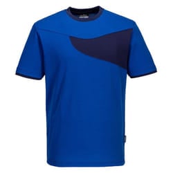 Portwest Mens Cotton Active T-Shirt - 3XL, Royal Blue/Navy