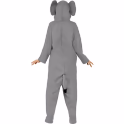 Smiffys Unisex Adult Elephant Hooded Costume - M, Grey