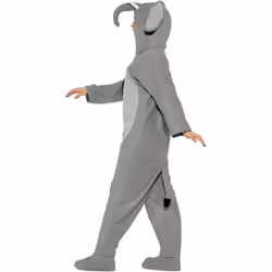 Smiffys Unisex Adult Elephant Hooded Costume - M, Grey