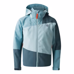 Dare 2B Childrens/Kids Explore II Waterproof Jacket - 7-8 Years, Element Grey/Aquifer