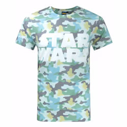 Star Wars: The Book Of Boba Fett Mens Camo T-Shirt - L, Green