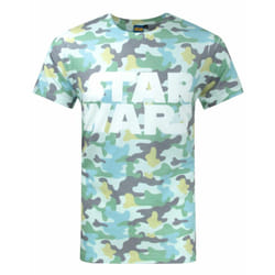 Star Wars: The Book Of Boba Fett Mens Camo T-Shirt - L, Green
