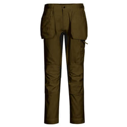 Portwest Mens WX2 Stretch Holster Pocket Trousers - 40R, Olive Green