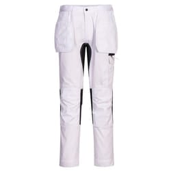 Portwest Mens WX2 Stretch Holster Pocket Trousers - 46R, White