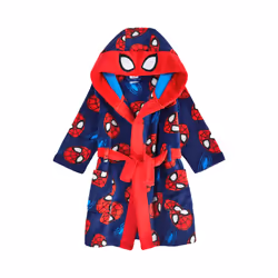 Spider-Man Boys All-Over Print Hooded Robe - 4-5 Years, Red/Blue